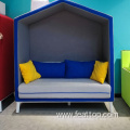 Leisure Fabric Office Sofa For open Working Space